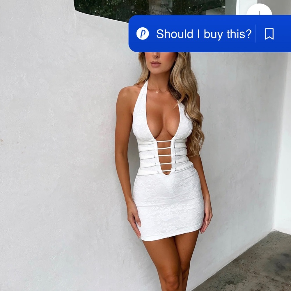 Outcast Sawyer Mini White Lace Dress